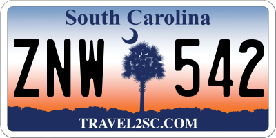 SC license plate ZNW542