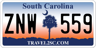 SC license plate ZNW559