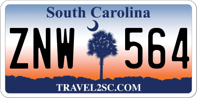 SC license plate ZNW564