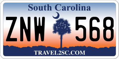 SC license plate ZNW568