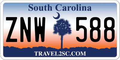 SC license plate ZNW588