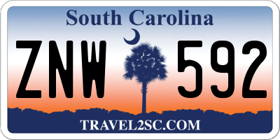SC license plate ZNW592