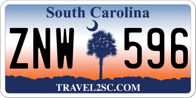 SC license plate ZNW596