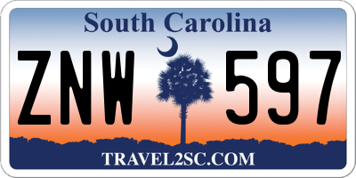 SC license plate ZNW597