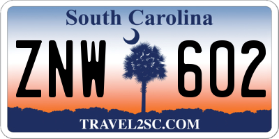 SC license plate ZNW602