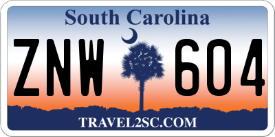 SC license plate ZNW604