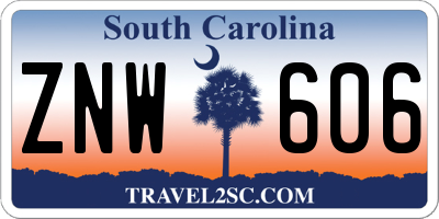 SC license plate ZNW606