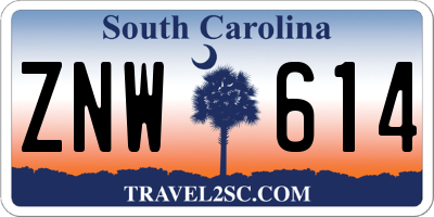 SC license plate ZNW614