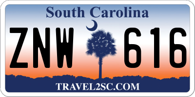 SC license plate ZNW616