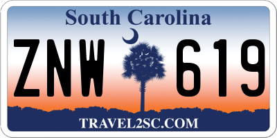 SC license plate ZNW619