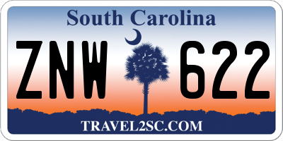 SC license plate ZNW622