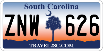 SC license plate ZNW626