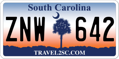 SC license plate ZNW642