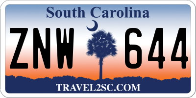SC license plate ZNW644