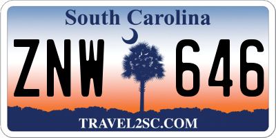 SC license plate ZNW646