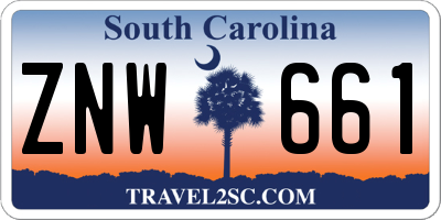 SC license plate ZNW661