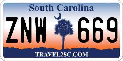 SC license plate ZNW669