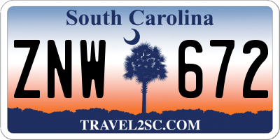 SC license plate ZNW672