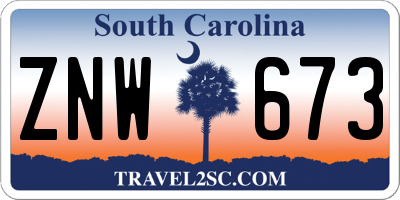 SC license plate ZNW673