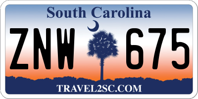 SC license plate ZNW675