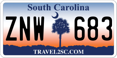 SC license plate ZNW683