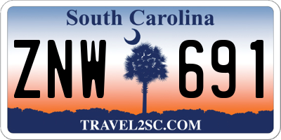SC license plate ZNW691