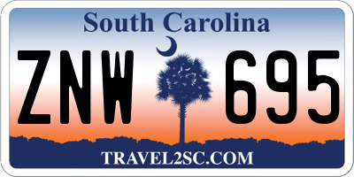 SC license plate ZNW695