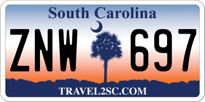 SC license plate ZNW697