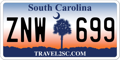 SC license plate ZNW699