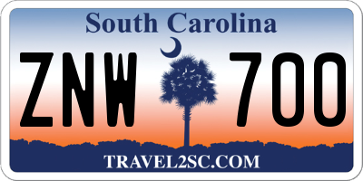 SC license plate ZNW700