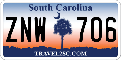 SC license plate ZNW706