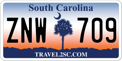 SC license plate ZNW709