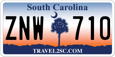 SC license plate ZNW710