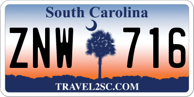 SC license plate ZNW716