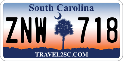 SC license plate ZNW718