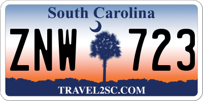 SC license plate ZNW723
