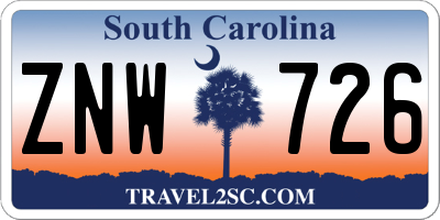 SC license plate ZNW726