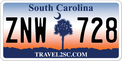 SC license plate ZNW728