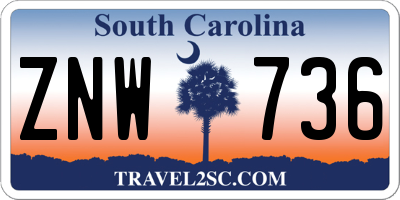 SC license plate ZNW736