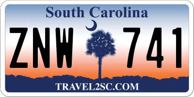 SC license plate ZNW741