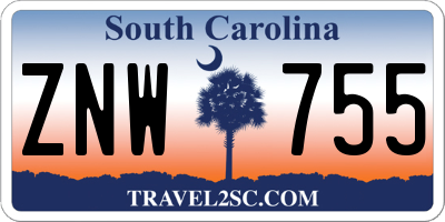 SC license plate ZNW755