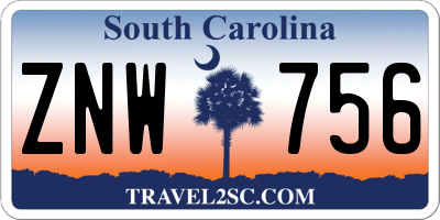 SC license plate ZNW756