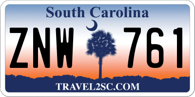 SC license plate ZNW761