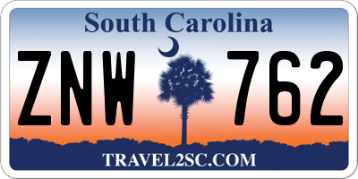 SC license plate ZNW762