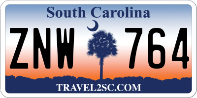 SC license plate ZNW764