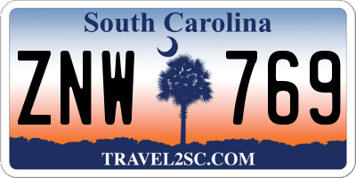 SC license plate ZNW769