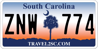 SC license plate ZNW774