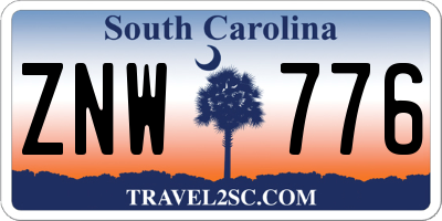 SC license plate ZNW776