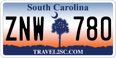 SC license plate ZNW780