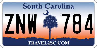 SC license plate ZNW784